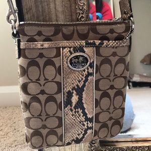 Coach snake print crossbody